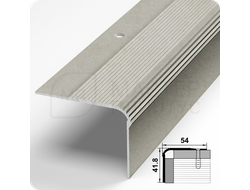 Порог угловой Лука ПУ 02.2700.057 Бетон айс