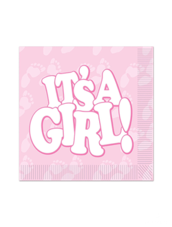 Салфетки розовые It's a girl