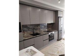 Кухня прямая, 4200мм. Материал фасадов ЛДСП. Срок изготовления от 21 рабочего дня. Цена на момент заказа 98000 уб