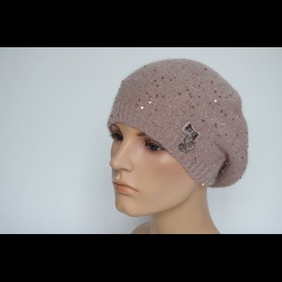 Розовый женский берет одинарный Vizio Италия 6943 ВО