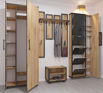 Обувница Афина-6 Дуэт (стекло черное)