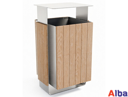 мусорка, урна с деревянной обшивкой