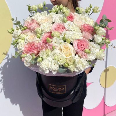 Букет в шляпной коробке L №3