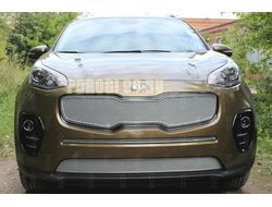 Защита радиатора KIA Sportage IV 2016-2018 chrome середина PREMIUM