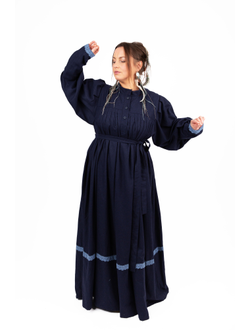 Платье в русском стиле "Поморское" шерстяное