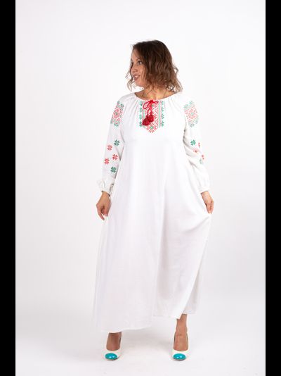 Платье "купальский узор" двухцветка