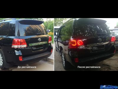 Комплект рестайлинга Toyota Land Cruiser 200 из 2007 в 2012 (Максимальный)
