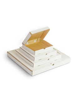 Упаковка для пиццы 360*360*40 мм (бел/бур)