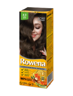 Rowena Стойкая Крем-Краска для волос тон 6.0  Тёмно-Русый ( с аммиаком)