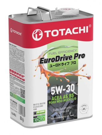 Синтетическое моторное масло TOTACHI EURODRIVE PRO FE Fully Synthetic 5W-30 API SL, ACEA A5/B5 4л