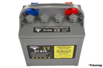 Тяговый WET аккумулятор Rutrike DT876 (T-875) 8V120A/H C3