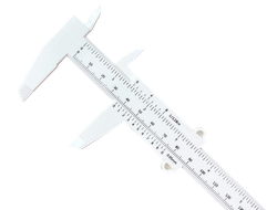 Линейка-штангенциркуль пластиковая (white)