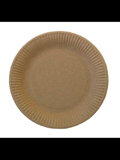 Тарелка картонная (крафт), 18см