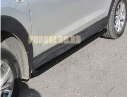 Защита штатного порога d57 труба черная для Zotye Coupa