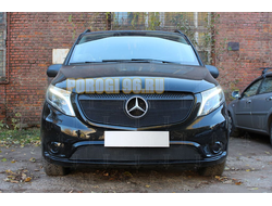 Защита радиатора Mercedes-Benz Vito III (W639) 2010-2014 black