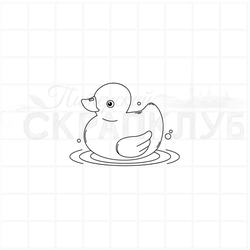 Штамп для скрапбукинга с резиновой уточкой