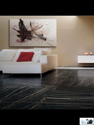 Керамогранит FMAX Black Gold 6mm glossy 120x270 см черный