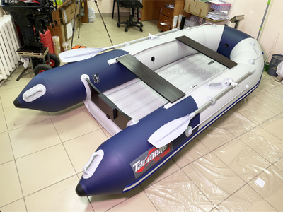 Моторная лодка Таймень NX 3200 НДНД светло-серый синий - MNELODKU.RU