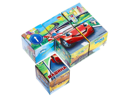 Кубики Транспорт 6 элементов, картон
