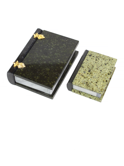 Шкатулка "Книга",  змеевик. Разные размеры.