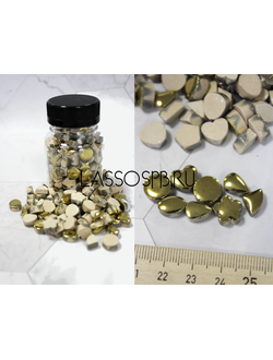 Мозаика керамическая "Золото" менее 1 см вес 95 г