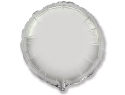 Воздушный шар фольгированный "Круг" серебро 46 см.