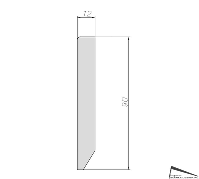 Плинтус МДФ Pro Design Classic 2R грунт под покраску 12х90 мм