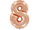 Фольгированная цифра - Розовое золото