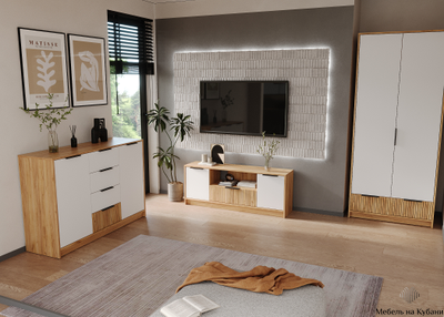 Ивис Комод КМ-002 Дуб Крафт золотой / Белый