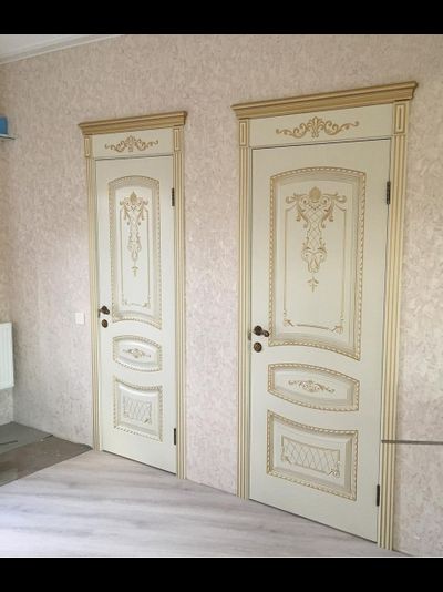 СОНАТА-2 В3. СЛОНОВАЯ КОСТЬ/ ПАТИНА ЗОЛОТО. ПОЛОТНО ГЛУХОЕ