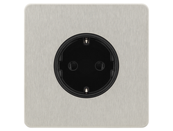 Розетка с заземлением T&J Electric Ultimate II Stainless Steel