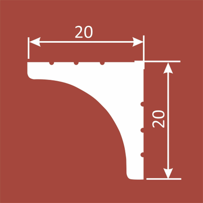 Карниз из экополимера Cosca Decor KX021, 2 метра