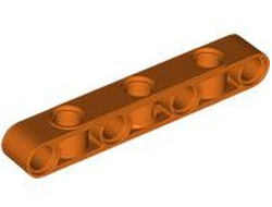 Technic, Liftarm, Modified Perpendicular Holes Thick 1 x 7, Reddish Orange (2391 6483791)