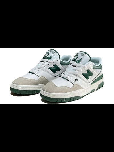 New Balance 550 White Team Forest Green
