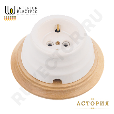 астория розетка белая