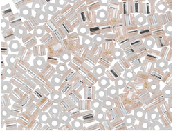 Toho Hexagon 11/0 - 5г - 31 ПРОЗРАЧНЫЙ РОЗАЛИН С СЕРЕБРЯНОЙ ЛИНИЕЙ ВНУТРИ