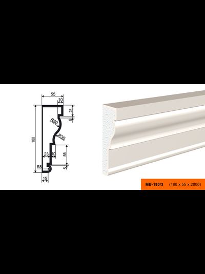 Фасадный молдинг из пенополистирола с покрытием LEPNINAPLAST (Лепнинапласт)  МВ-180/3