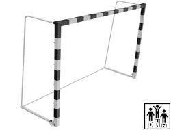 Ворота для  минифутбола (3*2*1м ) металлический профиль 80*80мм, с разметкой, для зала