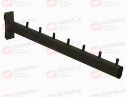 MB-F735 Кронштейн наклонный черный шагрень 7 штырьков L=350 мм для профиля и колонны системы Базис/Canalina/Global