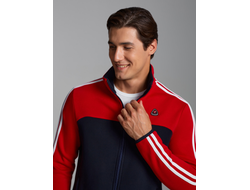 Теплый спортивный костюм мужской  12SKM-1466, красный