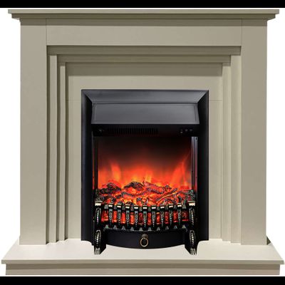 Электрокамин Вотан бежевый с очагом Fobos