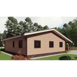 Одноэтажный каркасный дом с тремя спальнями 125м² (SK7)