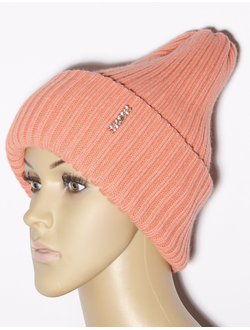 Екатеринбург. Шапка женская "Резинка" 840 персик, красная, голубая, бежевая, кофе, пудра, графит, хаки, св.бежевая, желтая, чёрная, ваниль