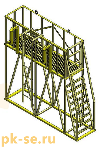 Площадка стропальщика для обслуживания полувагонов