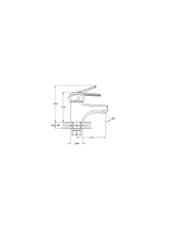 Смеситель для умывальника однорычажный литой SOLONE SIT1-A018