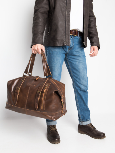 Кожаная дорожная сумка Campora Premium sienna (арт. 
4019-63)