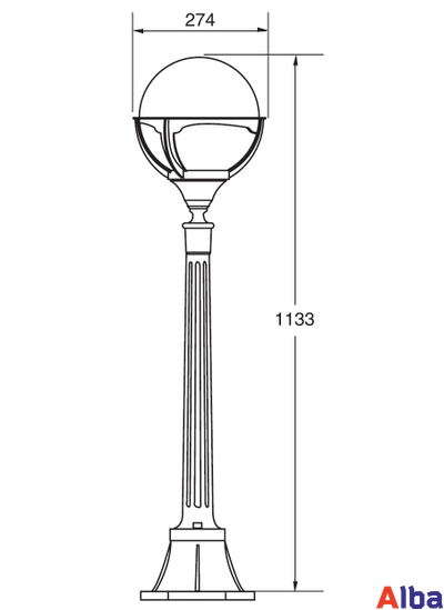 Парковый светильник GENOVA 88107 Bl H=113,3