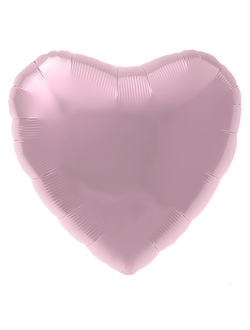 Шар фольгированный с гелием "Сердце нежно-розовый" 45 см