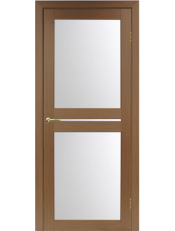 OPTIMA PORTE/ TURIN 520.222 ОРЕХ КЛАССИЧЕСКИЙ/ САТИН СВЕТЛОЕ. ПОЛОТНО ОСТЕКЛЕННОЕ