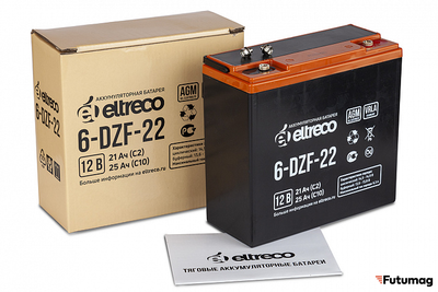 Тяговый аккумулятор Eltreco 6-DZF-20 (12V20A/H C2)